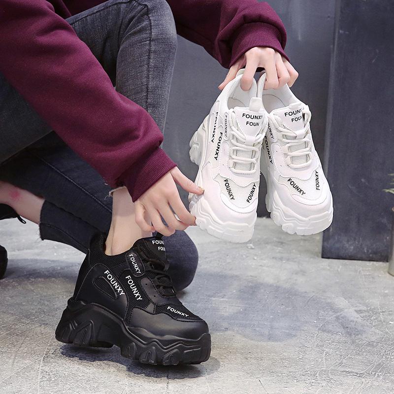 Woman Chunky Sneakers Platform Korean Fashion Female Trainers Designers Internal Increase Old Dad Casual Shoes High Quality Dress, Black
Woman Chunky Sneakers Platform Korean Fashion Female Trainers Designers Internal Increase Old Dad Casual Shoes High Quality Dress, Black