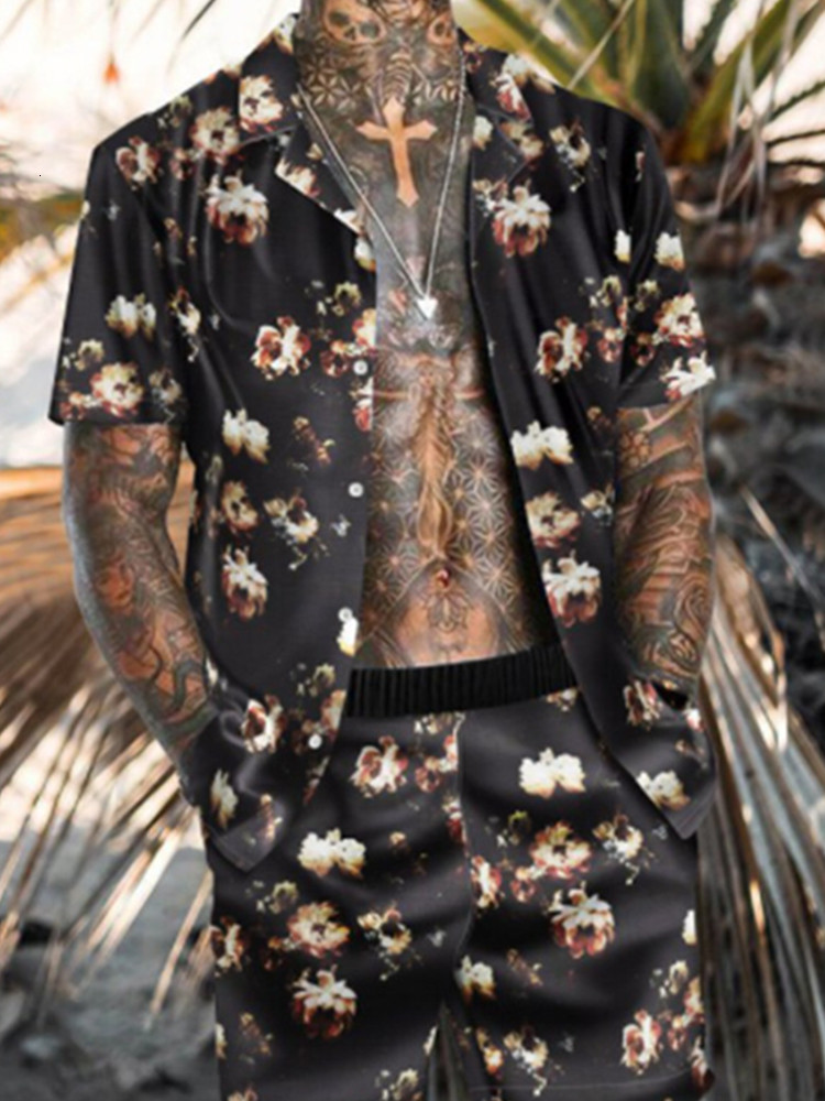 Hot Selling Beach Style Men Sets Hawaiian National Style Printing Men Short Mouw Set Summer Casual Flowers Shirt Second sui, Gray
Hot Selling Beach Style Men Sets Hawaiian National Style Printing Men Short Mouw Set Summer Casual Flowers Shirt Second sui, Gray