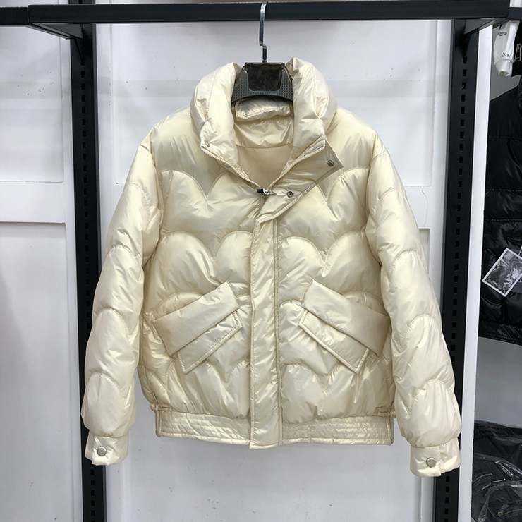 Women's Cotton-padded Jacket Bright Puffer Winter Short Bubble Parkas 211011
