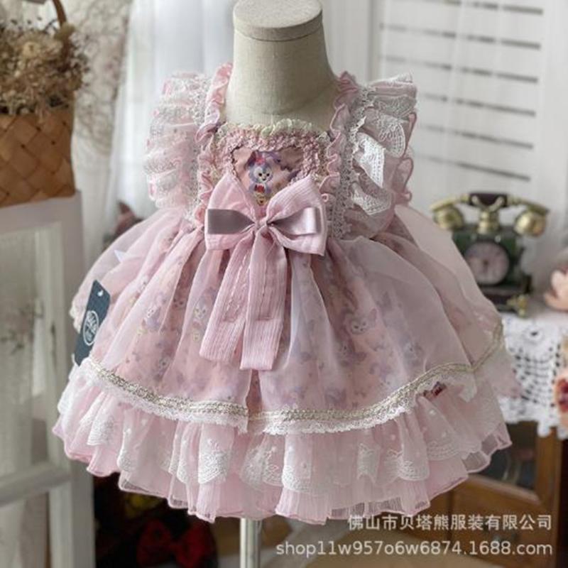 Girl's Dresses Baby Girl Spring Autumn Vintage Spanish England Carton Lolita Ball Gown Dress Kids Bow Lace Stitching Party Birthday Princess, Pink
Girl's Dresses Baby Girl Spring Autumn Vintage Spanish England Carton Lolita Ball Gown Dress Kids Bow Lace Stitching Party Birthday Princess, Pink