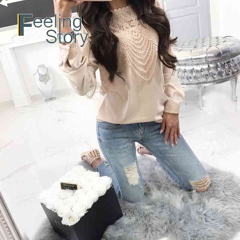 Casual Floral Women Lace Blouse Summer White Top Blouses Solid Chiffon Turtleneck Shirt Long Sleeve Ladies Blusas 210603, Apricot
Casual Floral Women Lace Blouse Summer White Top Blouses Solid Chiffon Turtleneck Shirt Long Sleeve Ladies Blusas 210603, Apricot