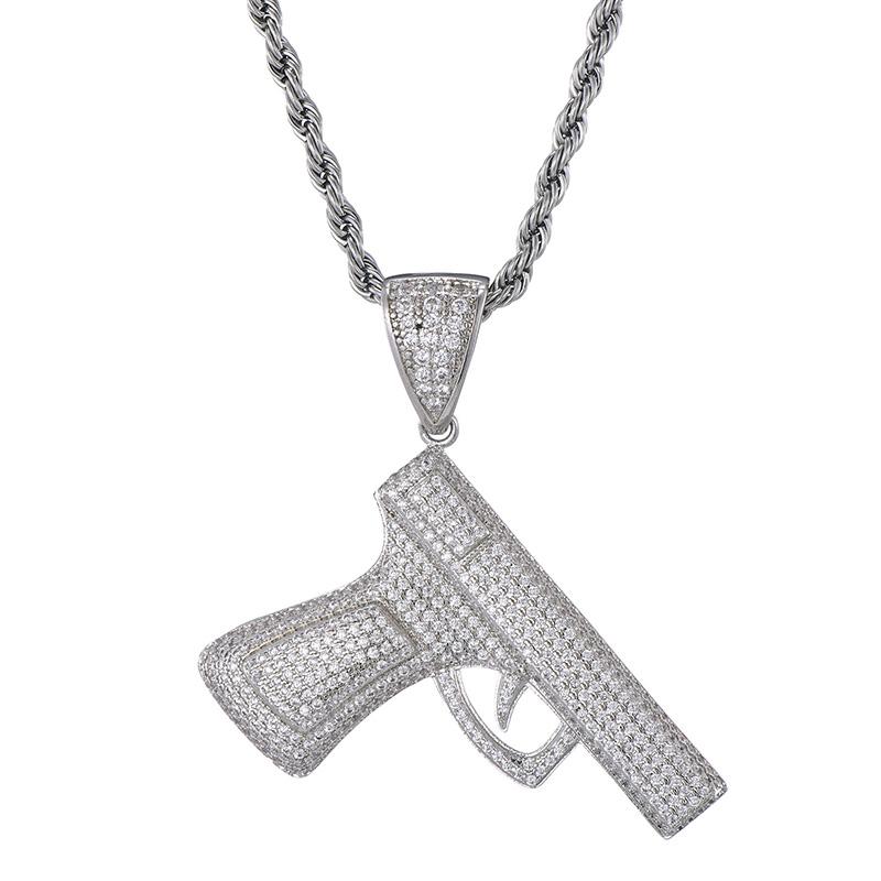Pendant Necklaces Hip Hop Micro Paved Cubic Zirconia Bling Out CS GO Gun Pendants Necklace For Men Rapper Jewelry Drop, Silver
Pendant Necklaces Hip Hop Micro Paved Cubic Zirconia Bling Out CS GO Gun Pendants Necklace For Men Rapper Jewelry Drop, Silver