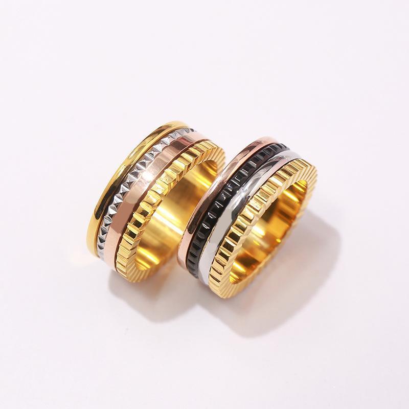 Wedding Rings Mixed Color Rose / Yellow Gold Silver Plated Black Band Metal Ring Unisex Men Women Finger1
Wedding Rings Mixed Color Rose / Yellow Gold Silver Plated Black Band Metal Ring Unisex Men Women Finger1