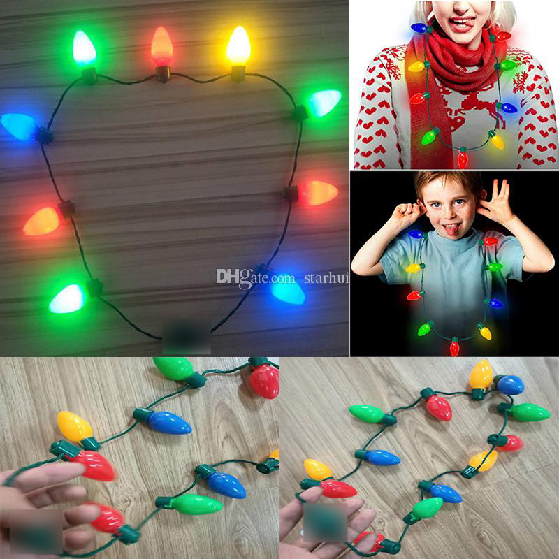 Led Light Up Christmas Bulb Necklace For Kids And Adults String Lights Necklace Halloween Decoration Xmas Party Favors WX9-1597
Led Light Up Christmas Bulb Necklace For Kids And Adults String Lights Necklace Halloween Decoration Xmas Party Favors WX9-1597