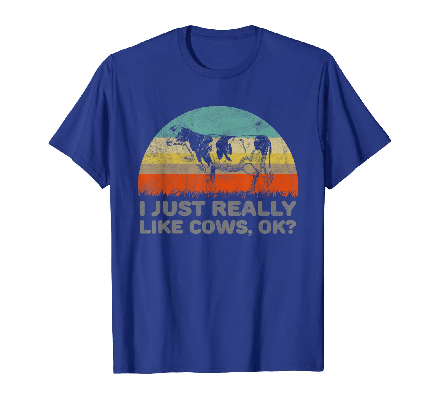i just really like cows ok funny t-shirt, White;black