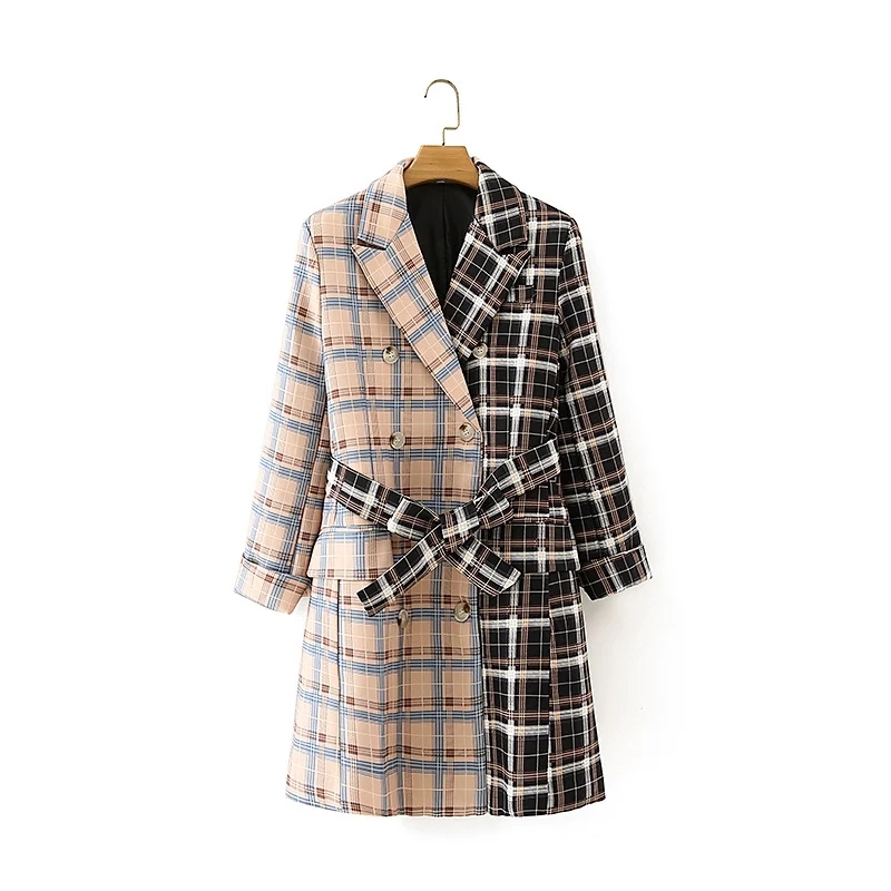 Fashion Chic Stitching Color Bow Tie Belt Suit Skirt Temperament Double-Breasted Mid-Length Ladies Style 210521, Lattice
Fashion Chic Stitching Color Bow Tie Belt Suit Skirt Temperament Double-Breasted Mid-Length Ladies Style 210521, Lattice
