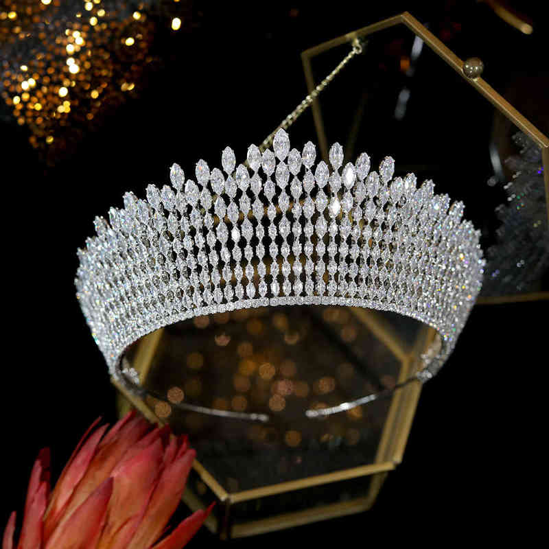 Shiny Princess Crown ASNORA Retro European Bridal Headdress Crystal Queen Crown Selection Hair Band Bridal Hair Accessories 211214