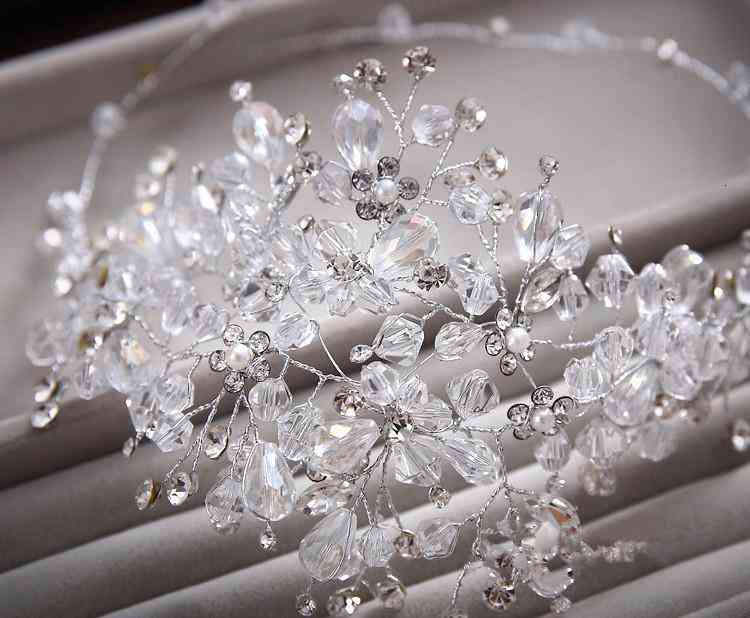 Wedding Hair Jewelry Accessories Selling Bride Handmade Headdress Style Beautiful Crystal Band Bridal