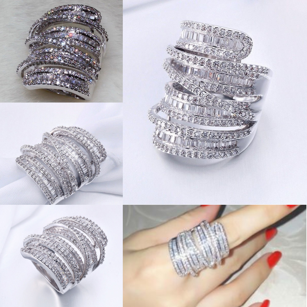 Full Princess Cut Luxury Jewelry 925 Sterling Siver 925 Sterling Silver White Sapphire Simulated Diamond Gemstones Wedding Women Ring Sz5-11
Full Princess Cut Luxury Jewelry 925 Sterling Siver 925 Sterling Silver White Sapphire Simulated Diamond Gemstones Wedding Women Ring Sz5-11