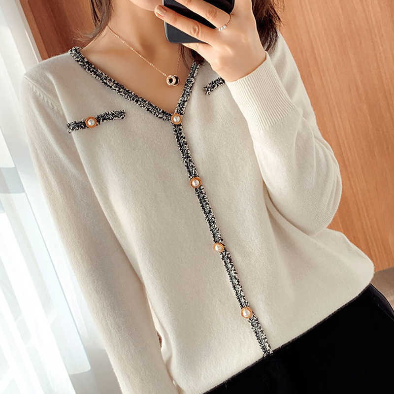 Sweater Women Long Sleeve Sweaters For Women Womens Sweaters V-Neck White Knitted Sweater Women Pullover Clothes Tops D842 210602, Black
Sweater Women Long Sleeve Sweaters For Women Womens Sweaters V-Neck White Knitted Sweater Women Pullover Clothes Tops D842 210602, Black