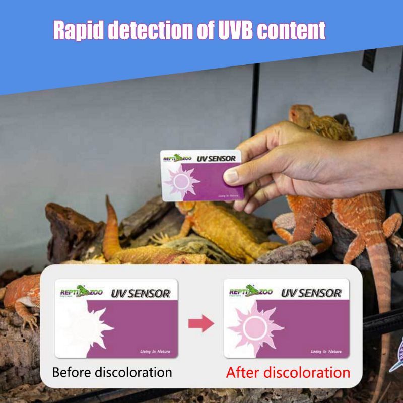 2 Stks/set Reptile Terrarium Uvb Test card Uv Light Lamp Live Tests Paper