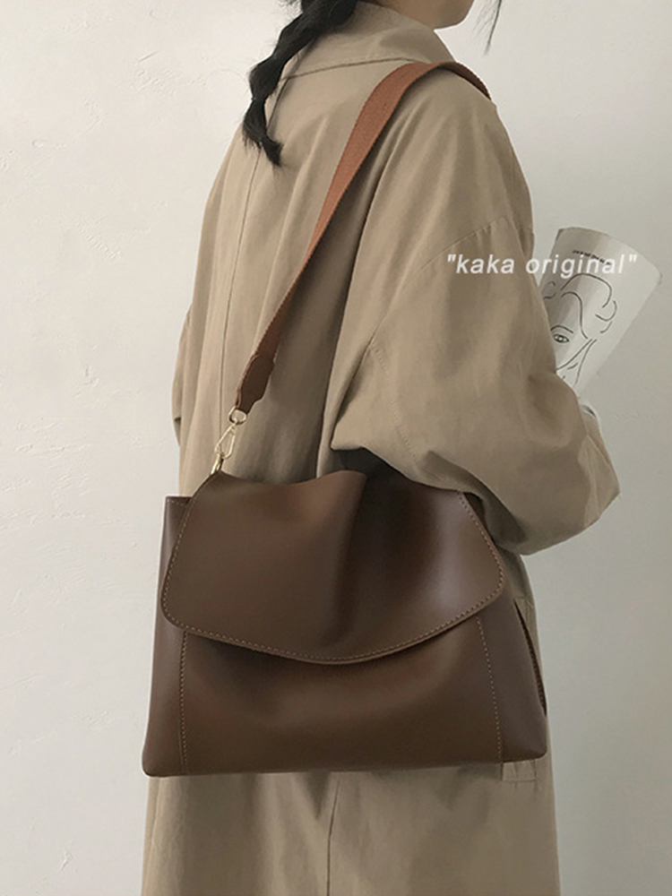 Brown Bag Female Large-capacity Simple Tote Bags Fashion Underarm Briefcase Hobo Designer High-end Korean Shoulder Purse s