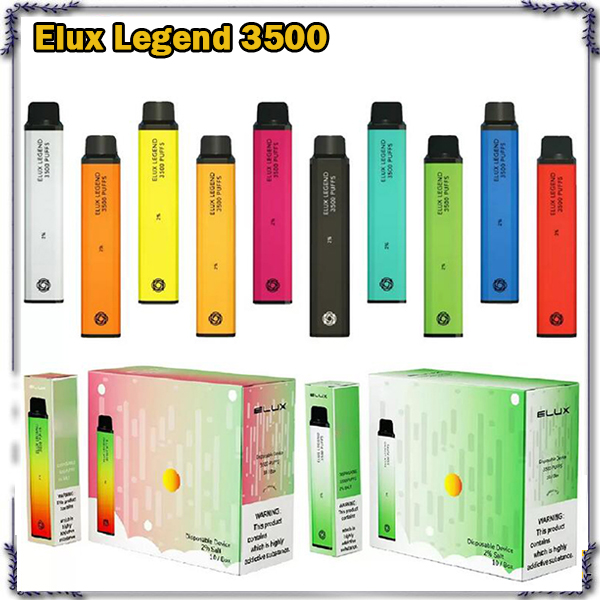 Elux Legend 3500 Puffs Disposable Vape Pen E Cigarettes 2% 23 colors 1500mAh Battery Vaporizer Stick Vapor Kit 10ml Pre Filled Cartridge Device
Elux Legend 3500 Puffs Disposable Vape Pen E Cigarettes 2% 23 colors 1500mAh Battery Vaporizer Stick Vapor Kit 10ml Pre Filled Cartridge Device