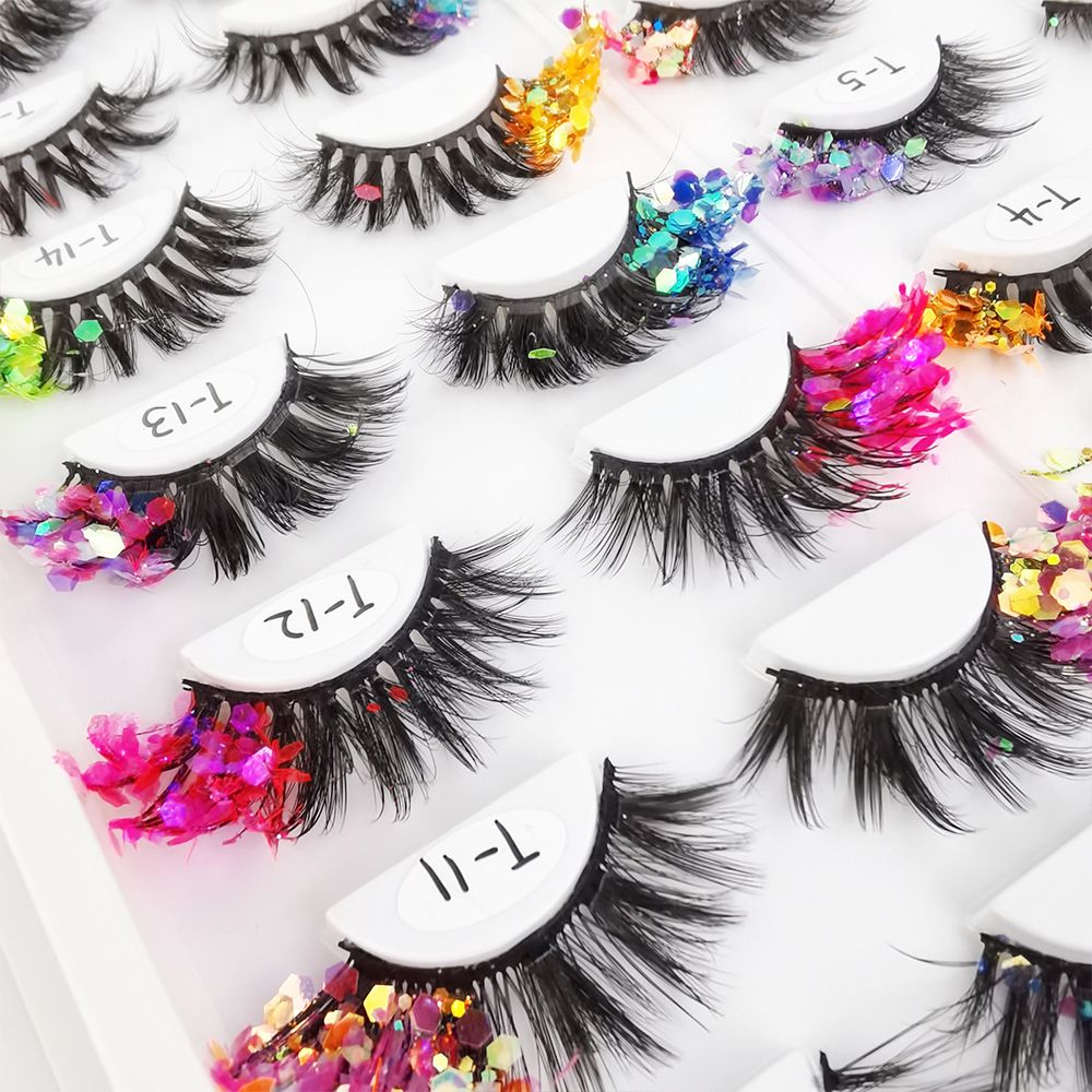 Wholesale Colorful Eyelashes Makeup Tools Natural Long Gilter Eye Lashes Make Up Tools Fluffy Colored Eyelash Extension
Wholesale Colorful Eyelashes Makeup Tools Natural Long Gilter Eye Lashes Make Up Tools Fluffy Colored Eyelash Extension