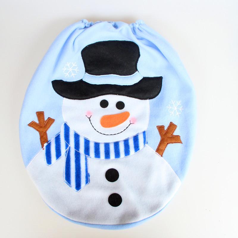 Decorations For Home Snowman Santa Claus Seat Cover Toilet lid Elf New Year Christmas Ornamets new Free shipping