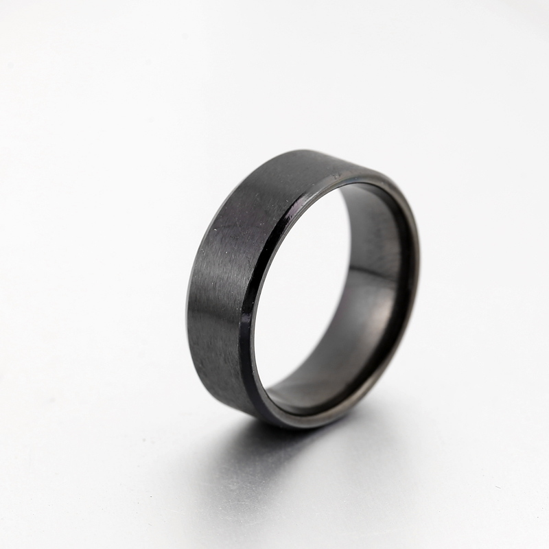 8MM Simple Design 316L Stainless Steel Band Ring for Men Women Rings Gold Silver Black Titaniun Steel Rings Nice Jewelry Gift Wedding Jewelry Top Qual