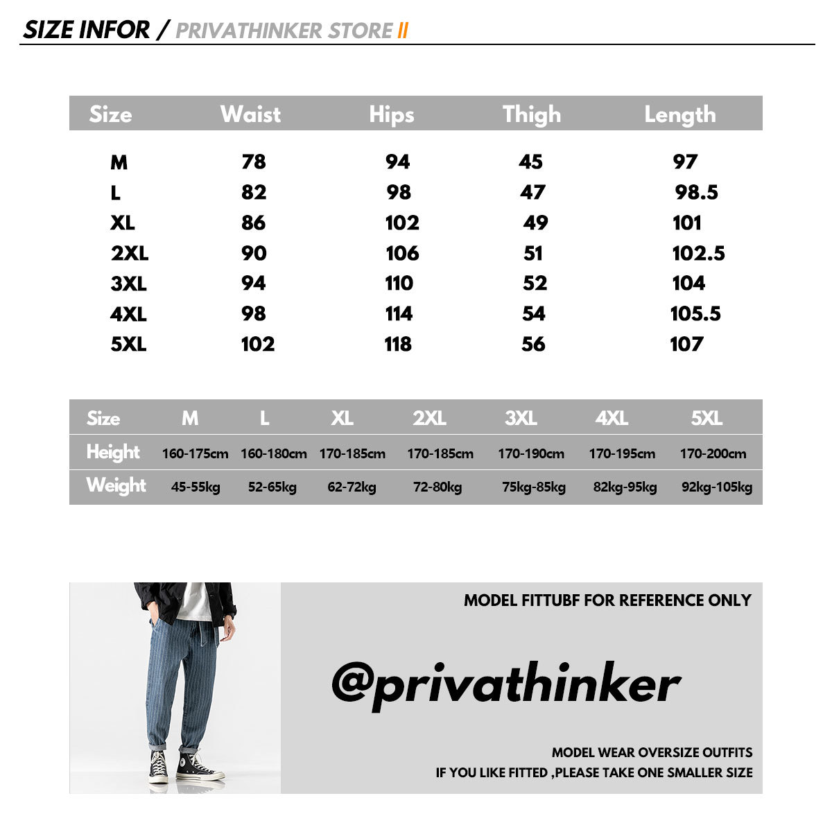 Privathinker Men's Streetwear Loose Denim Men Autumn Winter Striped Oversize Harem Pants Male Fashion Pockets Jeans 2106