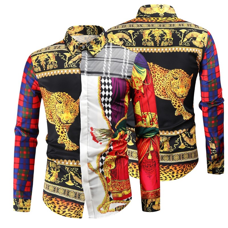 Leopard pattern men s long-sleeved shirt high quality comfortable fit fashion retro style travel office entertainment, Beige
Leopard pattern men s long-sleeved shirt high quality comfortable fit fashion retro style travel office entertainment, Beige
