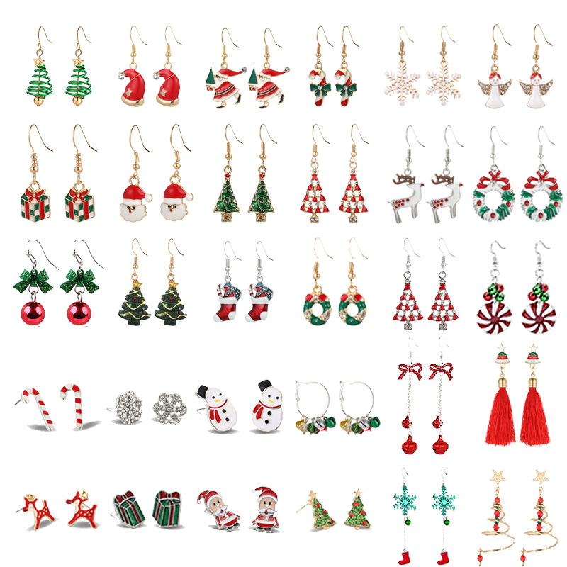 Christmas Dangle Earrings Snowflake Jingle Bell Reindeer Xmas Tree for Women Girl Cute Party Gifts
Christmas Dangle Earrings Snowflake Jingle Bell Reindeer Xmas Tree for Women Girl Cute Party Gifts