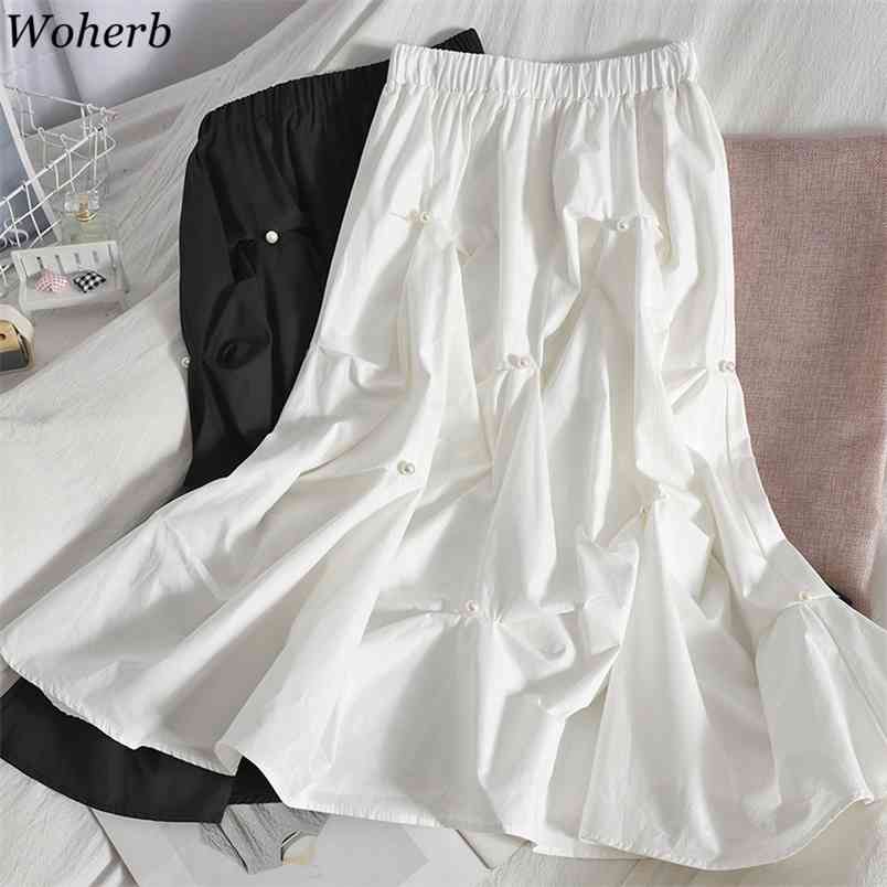 Fashion Pleated Skirts Women Summer Korean Saia Elastic High Waist Slim White Jupe Chic Beading Midi Faldas Mujer 210519, Black
Fashion Pleated Skirts Women Summer Korean Saia Elastic High Waist Slim White Jupe Chic Beading Midi Faldas Mujer 210519, Black