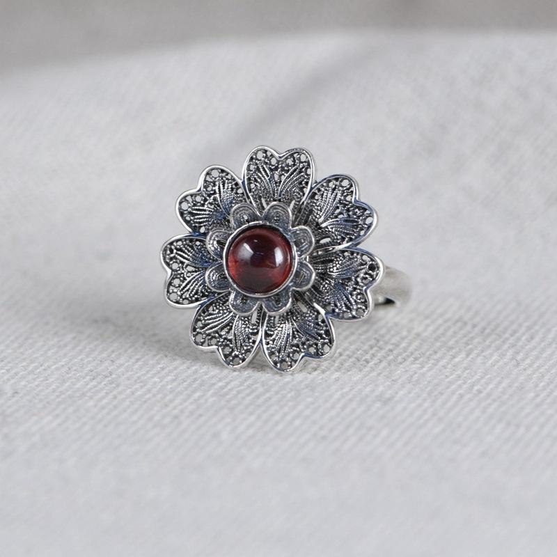 Cluster Rings FNJ Vintage Flowr Ring 925 Silver Adjustable S925 Solid For Women Jewelry Red Zircon Green Yellow Chalcedony, Golden;silver
Cluster Rings FNJ Vintage Flowr Ring 925 Silver Adjustable S925 Solid For Women Jewelry Red Zircon Green Yellow Chalcedony, Golden;silver