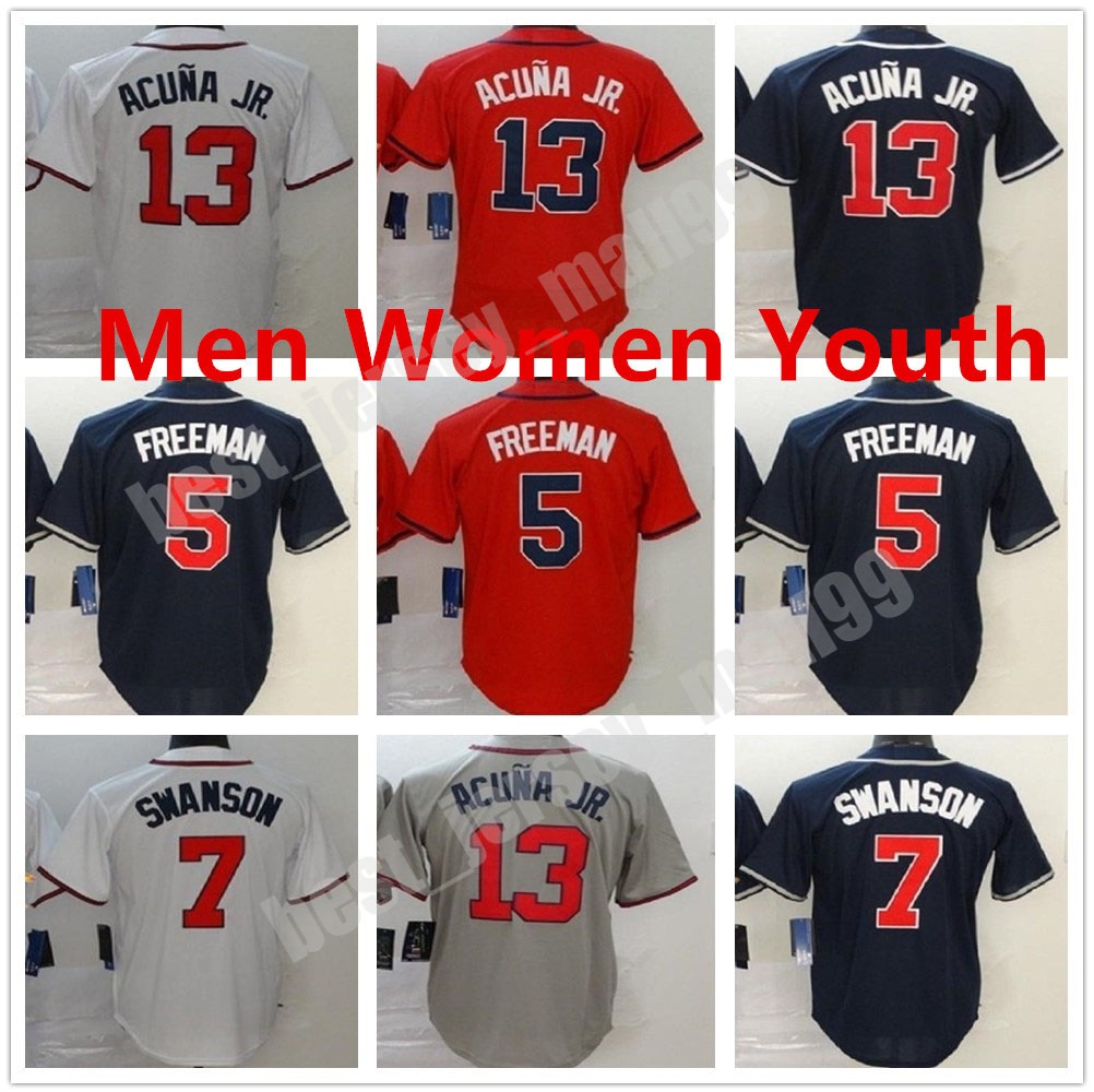 Custom Atlanta 2021 Men Women youth 13 Ronald Acuna Jr Baseball jerseys 7 Freddie Freeman Dansby Swanson Deion Sanders jersey in stock, Blue;black
Custom Atlanta 2021 Men Women youth 13 Ronald Acuna Jr Baseball jerseys 7 Freddie Freeman Dansby Swanson Deion Sanders jersey in stock, Blue;black
