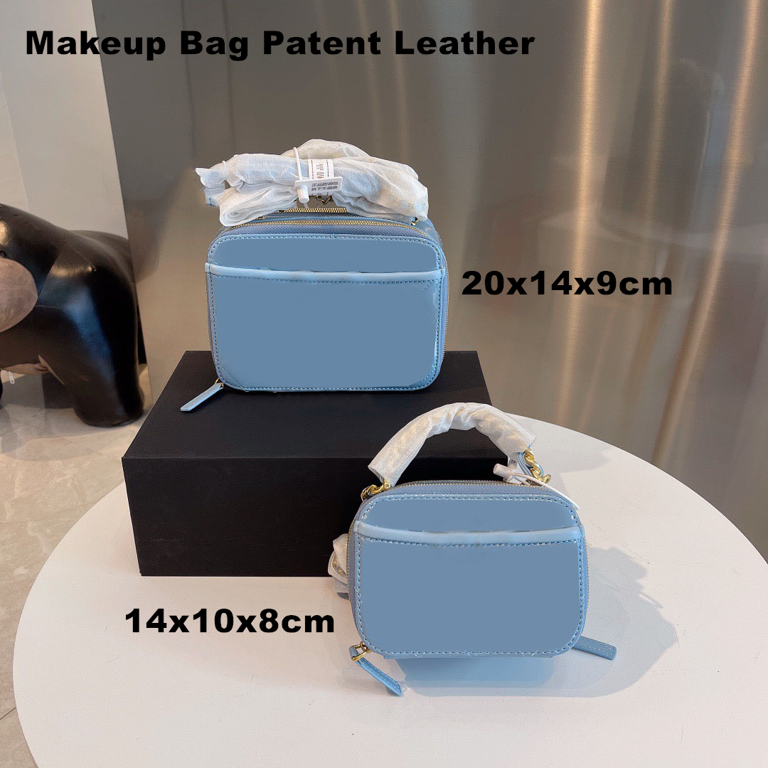 Good Selling Luxurys Designers Patent Leather Makeup Bags Handbags Women Shoulder Purse Crossbody Bag Gold Chain Fashion 20cm&14cm, Extra shipping fee
Good Selling Luxurys Designers Patent Leather Makeup Bags Handbags Women Shoulder Purse Crossbody Bag Gold Chain Fashion 20cm&14cm, Extra shipping fee