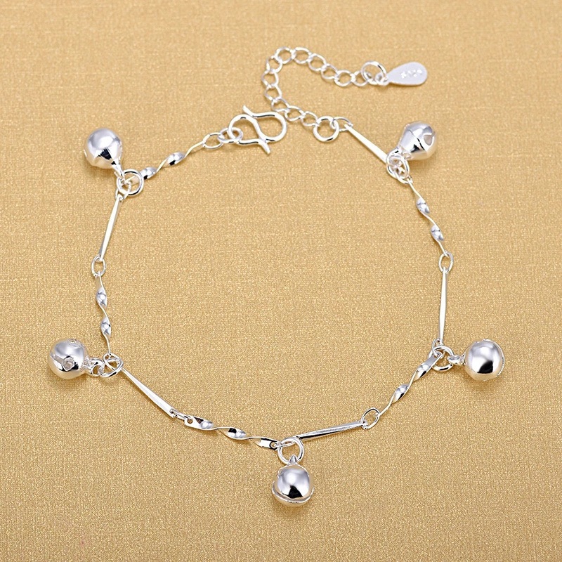925 Sterling Silver Charm Bracelet Stylish Exquisite Five Bell Anklet Elegant Jewellery 210507
925 Sterling Silver Charm Bracelet Stylish Exquisite Five Bell Anklet Elegant Jewellery 210507
