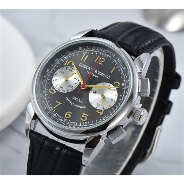 CUERVO Y SOBRINOS Watches for Men Spacial Leather 316L Steel Dial Chronograph Waterproof Casual Vintage Style CYS Wristwatches2531
CUERVO Y SOBRINOS Watches for Men Spacial Leather 316L Steel Dial Chronograph Waterproof Casual Vintage Style CYS Wristwatches2531