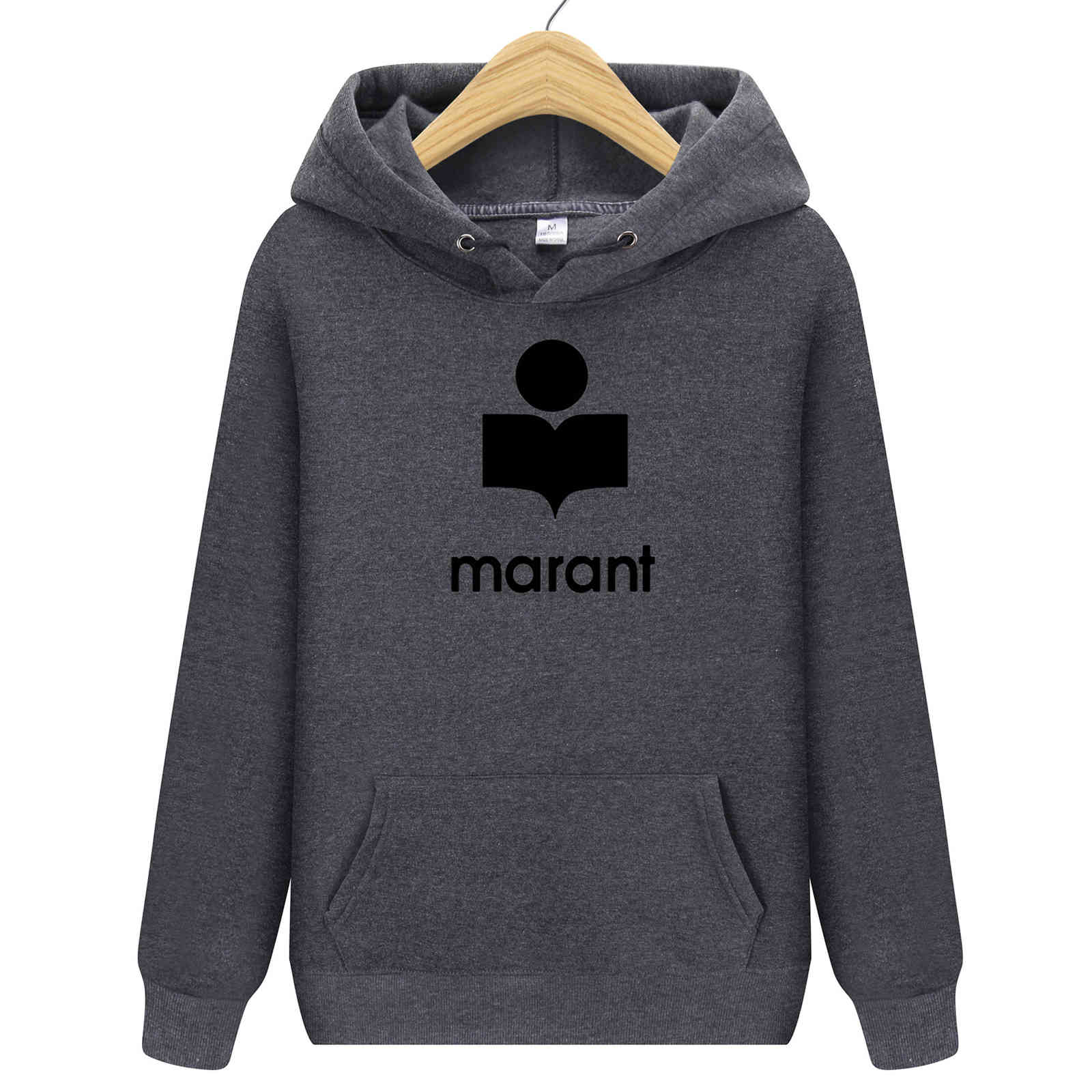 Spring and Autumn Men's Marant Hoodie Casual Hooded Sweatshirt Print Unisex Long Sleeve Pullover, Black
Spring and Autumn Men's Marant Hoodie Casual Hooded Sweatshirt Print Unisex Long Sleeve Pullover, Black