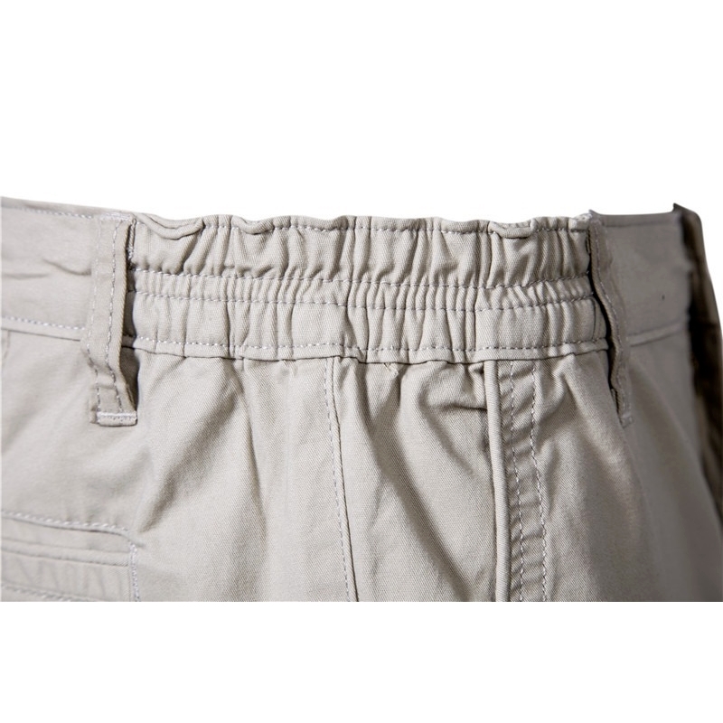 New Summer 100% Cotton Solid Shorts Men High Quality Casual Business Social Elastic Waist Men Shorts 10 Colors Beach Shorts 210323
