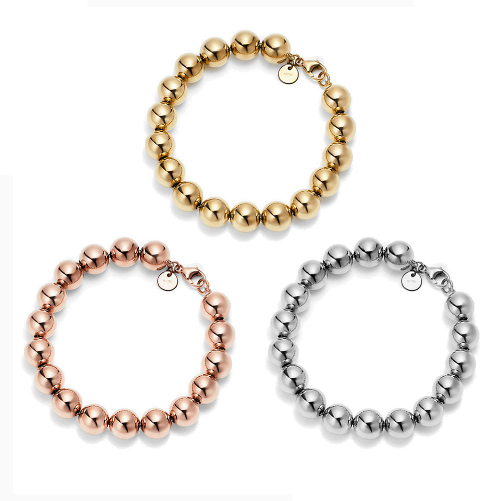TIFF 100% 925 Silver 10mm Round Bead Bracelet Female Thickened Silver Bottom Plating Simple Fashion Couple Gift Jewelry Multi-color Optional, Golden;silver
TIFF 100% 925 Silver 10mm Round Bead Bracelet Female Thickened Silver Bottom Plating Simple Fashion Couple Gift Jewelry Multi-color Optional, Golden;silver