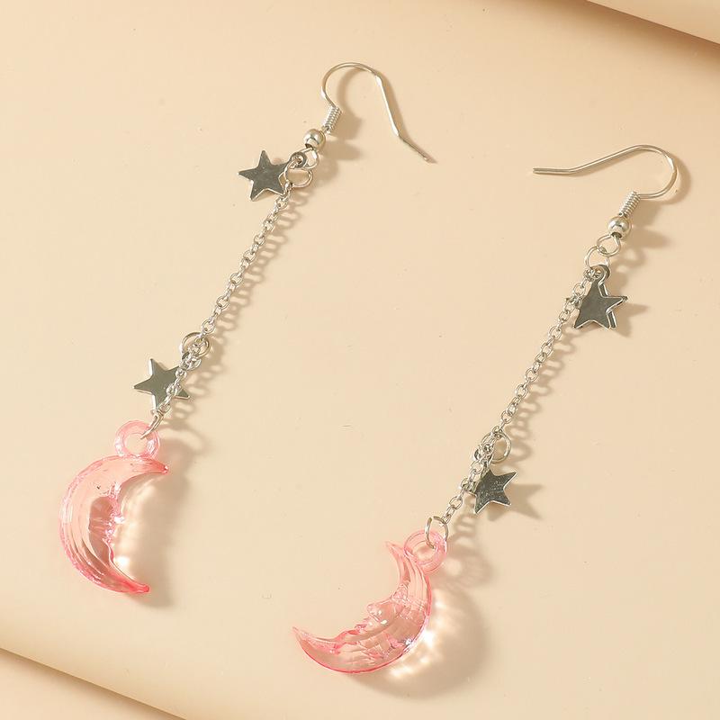 Dangle & Chandelier Origin Summer Cute Blue Pink Purple Resin Arcylic Moon Long Tassel Earrings For Women Star Chains Drop Brincos, Silver
Dangle & Chandelier Origin Summer Cute Blue Pink Purple Resin Arcylic Moon Long Tassel Earrings For Women Star Chains Drop Brincos, Silver
