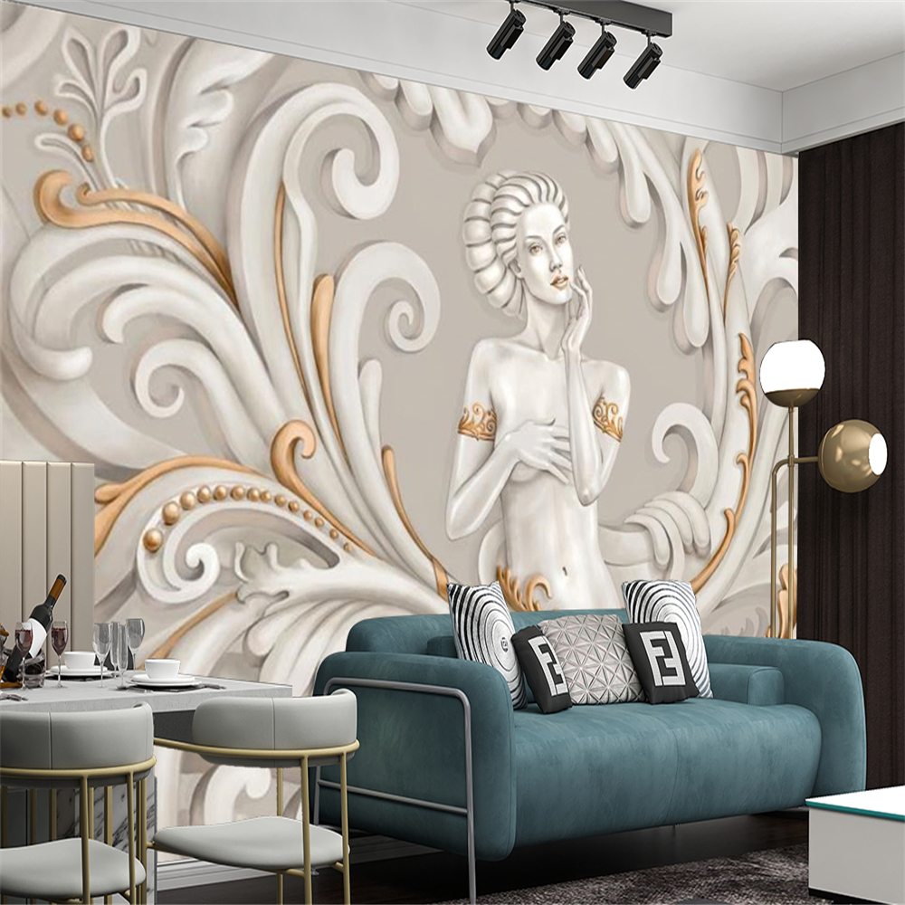 Wallpaper 3D Stereo Relief Beauty Flower European Mural Home Decor Living Room Bedroom Kitchen Modern Wallpapers