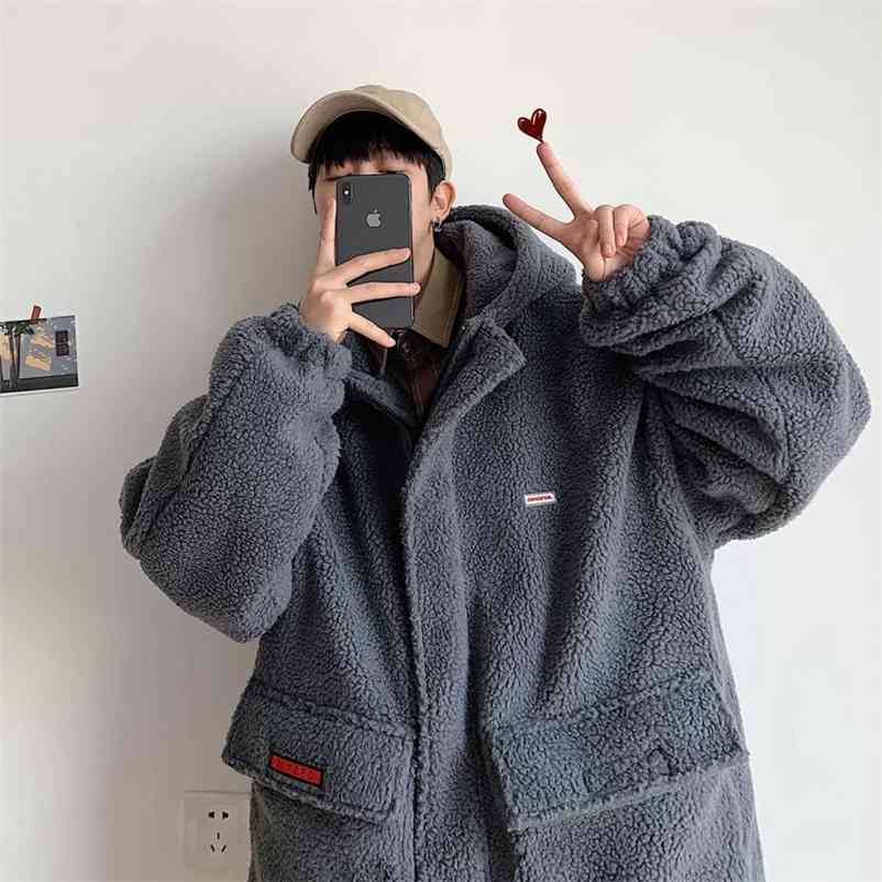Winter lamb plush padded jacket male Hong Kong style trend loose couples plus velvet 210519, Gray
Winter lamb plush padded jacket male Hong Kong style trend loose couples plus velvet 210519, Gray