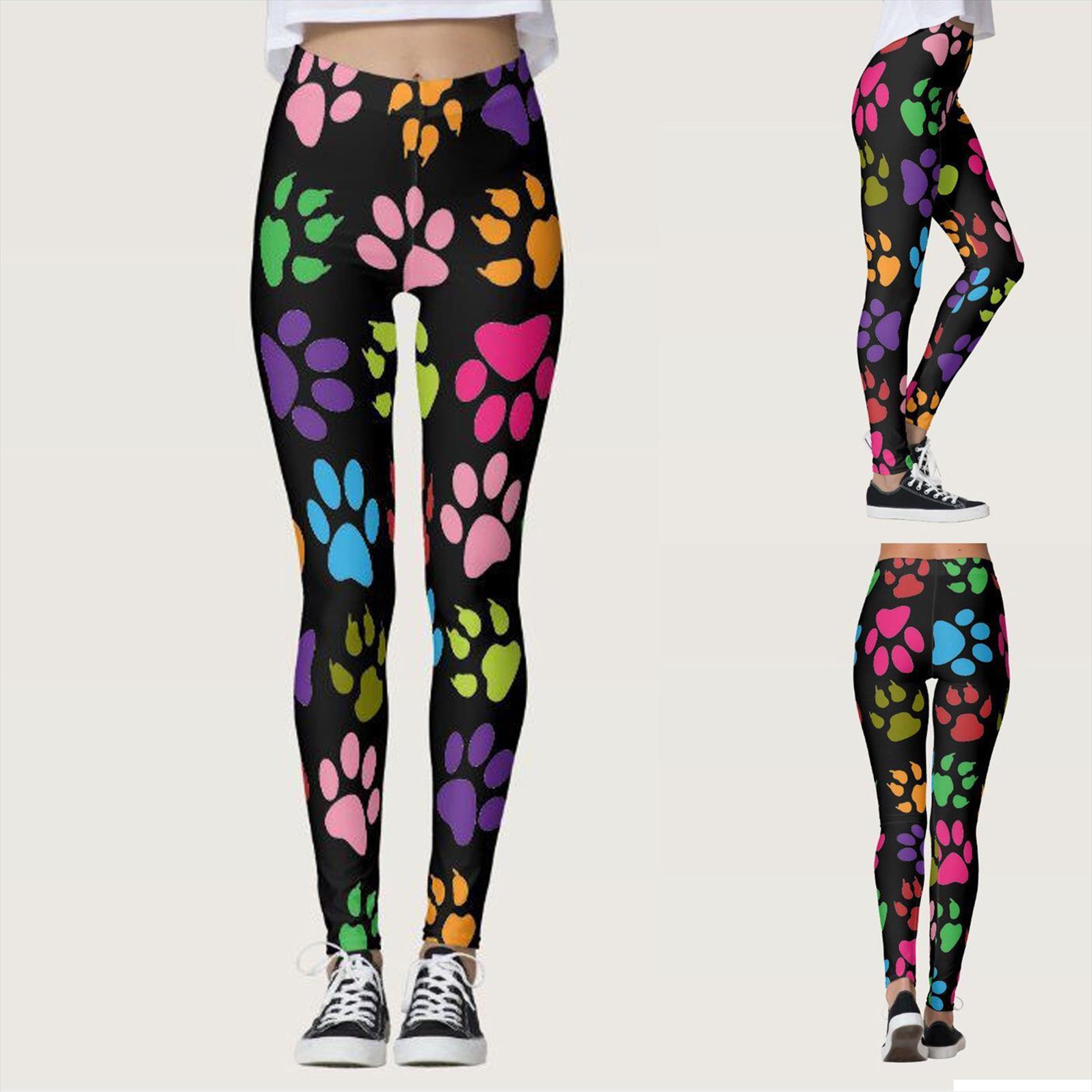 cat paw print womens leggings pants leggins push up femme high waist work out elastic sportswear, Black
cat paw print womens leggings pants leggins push up femme high waist work out elastic sportswear, Black