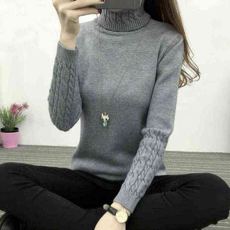 Thick Warm Women Turtleneck Winter Women Sweaters And Pullovers Knit Long Sleeve Cashmere Sweater Female Jumper 211109