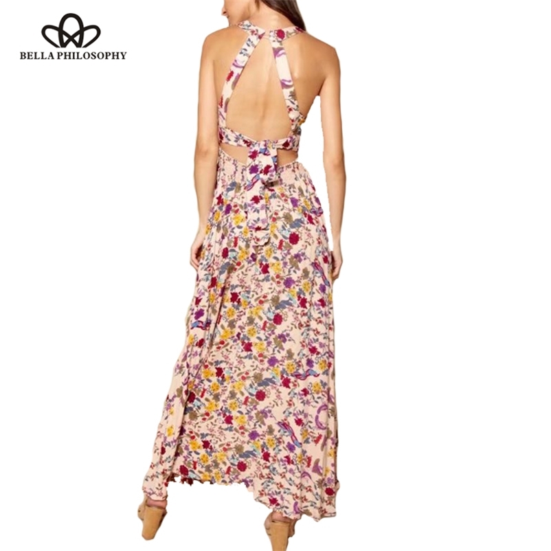 women summer beach dress halter back open print long maxi cotton 210519, Multi
women summer beach dress halter back open print long maxi cotton 210519, Multi