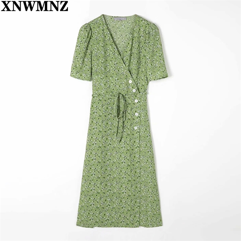 Women V-Neck Wrap Midi Dress Summer Floral Print short Sleeve Side Buttons Lace-Up Waist Dresses Ladies Holiday Robe 210520, Army green
Women V-Neck Wrap Midi Dress Summer Floral Print short Sleeve Side Buttons Lace-Up Waist Dresses Ladies Holiday Robe 210520, Army green