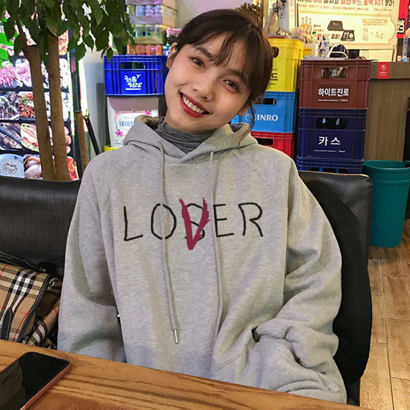 Winter Vintage lover Letter casual fashion punk big size ins loose plus velvet couple Ulzzang bf female fun hooded sweatshirt 210608, Hui01
Winter Vintage lover Letter casual fashion punk big size ins loose plus velvet couple Ulzzang bf female fun hooded sweatshirt 210608, Hui01