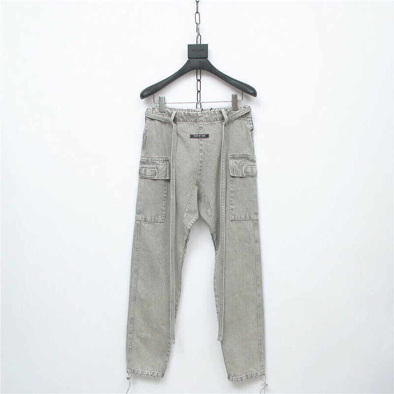Fear Of God With Two Pockets Denim Jeans FOG Man Pants Ankle Elastic Band Trousers Essentials Washed Old Vintage Relaxed Fit Ribbon Belt Str, Blue
Fear Of God With Two Pockets Denim Jeans FOG Man Pants Ankle Elastic Band Trousers Essentials Washed Old Vintage Relaxed Fit Ribbon Belt Str, Blue