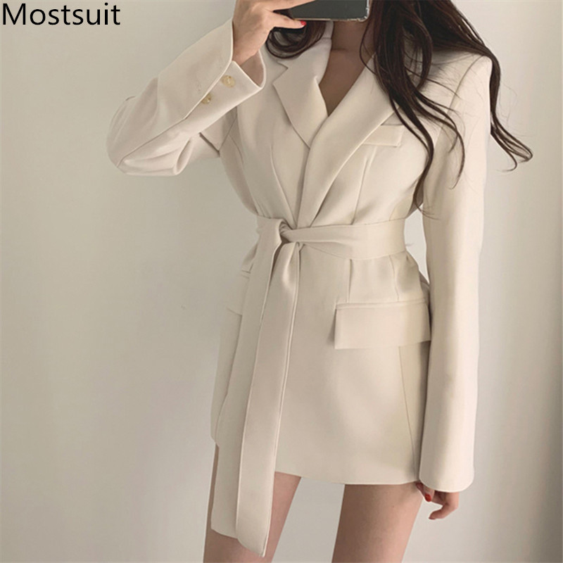 Korean Solid Coat Jacket Women Long Sleeve V-neck Sashes s Spring Fall Casual Fashion Vintage Female Tops 210518, Black
Korean Solid Coat Jacket Women Long Sleeve V-neck Sashes s Spring Fall Casual Fashion Vintage Female Tops 210518, Black