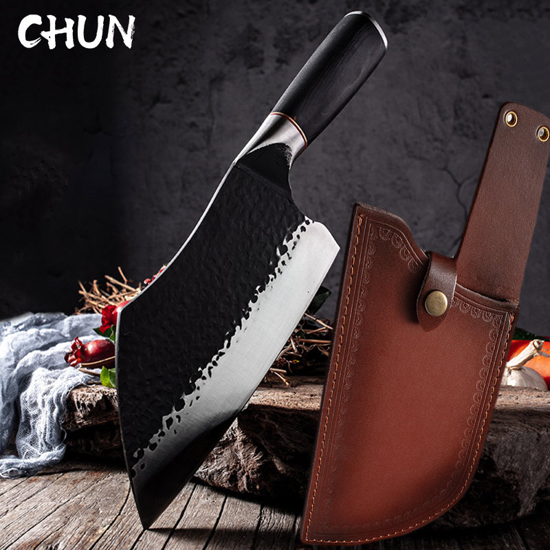 Handmade Forged Kitchen Knife 50Cr15mov Stainess Stee Meat Ceaver Chef Sicing Knives High Carbon Hammered Pattern Cutter
Handmade Forged Kitchen Knife 50Cr15mov Stainess Stee Meat Ceaver Chef Sicing Knives High Carbon Hammered Pattern Cutter