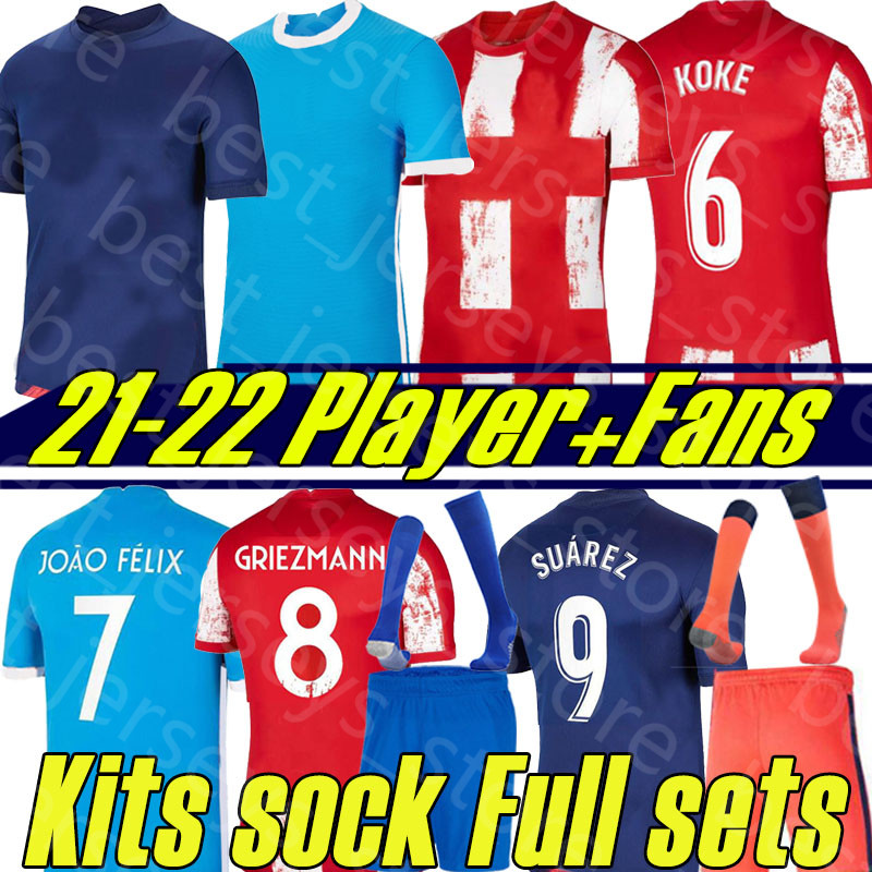 21/22 GRIEZMANN Soccer Jerseys JOÃO FÃLIX SUAREZ 2021 2022 Madrid M. Llorente CORREA KOKE Camisetas de fútbol LEMAR CARRASCO men+kids Kits s, Black;yellow
21/22 GRIEZMANN Soccer Jerseys JOÃO FÃLIX SUAREZ 2021 2022 Madrid M. Llorente CORREA KOKE Camisetas de fútbol LEMAR CARRASCO men+kids Kits s, Black;yellow