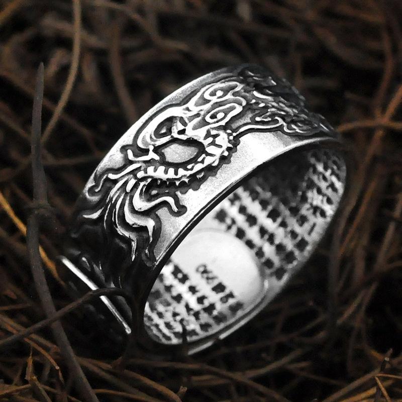 Cluster Rings Men Ring Set 990 Sterling Silver S990 DIY Auspicious Clouds Dragon Tibetan Scripture Resizable
Cluster Rings Men Ring Set 990 Sterling Silver S990 DIY Auspicious Clouds Dragon Tibetan Scripture Resizable