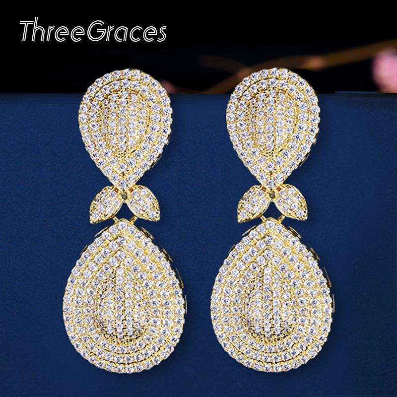 Dangle & Chandelier ThreeGraces Vintage Gold Color Women Jewelry Clear Cubic Zirconia Micro Pave Long Big Teardrop Earrings For Wedding Part, Silver
Dangle & Chandelier ThreeGraces Vintage Gold Color Women Jewelry Clear Cubic Zirconia Micro Pave Long Big Teardrop Earrings For Wedding Part, Silver