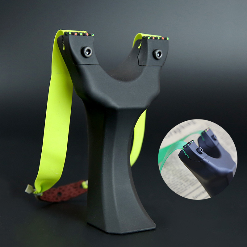Hunting Resin Slingshot with Fiber Optic Aiming Patch Flat Leather Catapult Use Flat Rubber Band Outdoor Shooting
Hunting Resin Slingshot with Fiber Optic Aiming Patch Flat Leather Catapult Use Flat Rubber Band Outdoor Shooting
