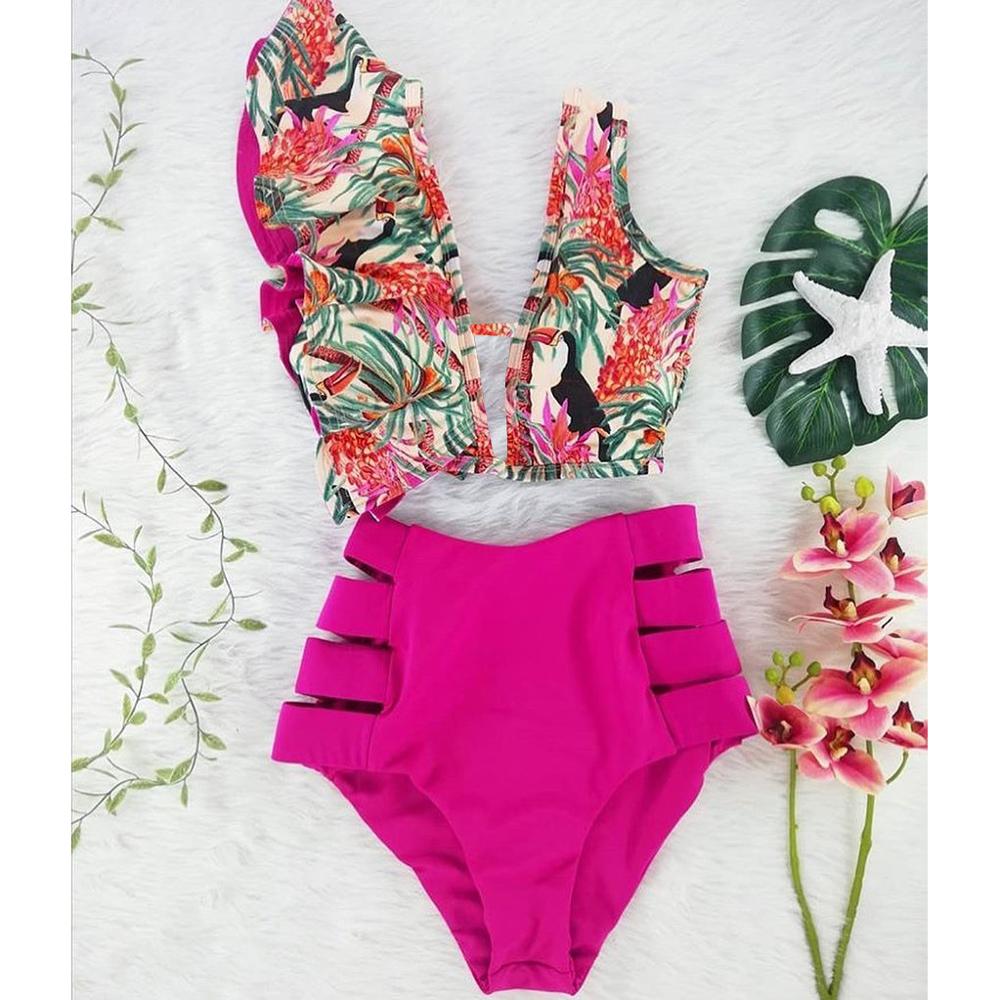 20212021 new bikini floral ruffled bikini set women v-neck high waist two piece swimsuit girl beach bathing suit swimwear biquinis, White;black
20212021 new bikini floral ruffled bikini set women v-neck high waist two piece swimsuit girl beach bathing suit swimwear biquinis, White;black