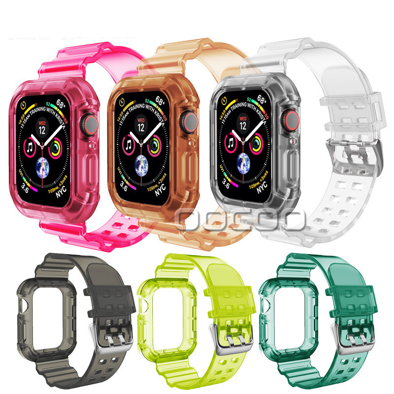 Watchband Crystal Clear Soft Silicone Sports Straps 40MM 44MM Bracelet Band Strap case For Apple Watch iWatch Series SE 6 5 4 3 2
Watchband Crystal Clear Soft Silicone Sports Straps 40MM 44MM Bracelet Band Strap case For Apple Watch iWatch Series SE 6 5 4 3 2