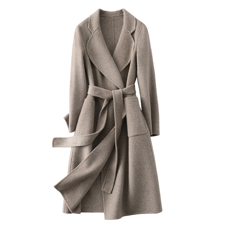 Winter Classic Double-Faced Cashmere Coat Woolen Female Outerwear Belt Wool Coat S3652 Style, Camel
Winter Classic Double-Faced Cashmere Coat Woolen Female Outerwear Belt Wool Coat S3652 Style, Camel